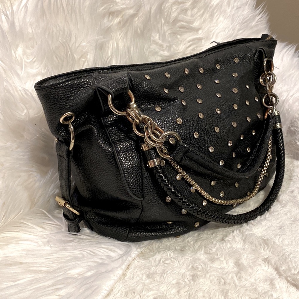 Charming Charlie Gwen rhinestone studded shoulder bag - Picture 3 of 16